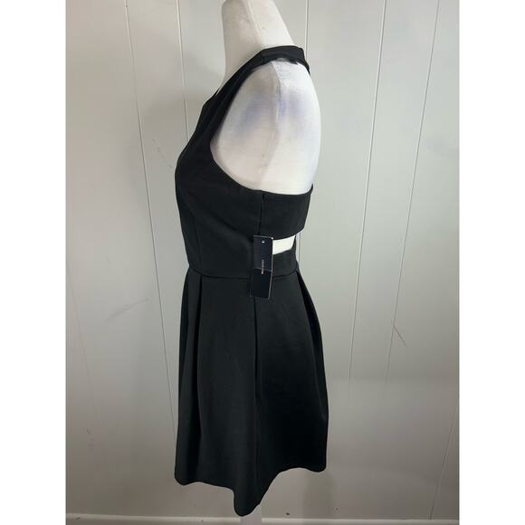 Lulus Cut Out and About Skater mini black dress. NWT. Size M - Picture 3 of 8